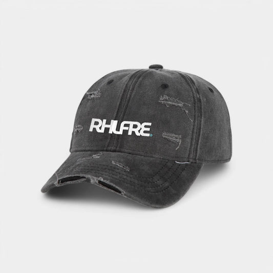 RHLFRE BLACK WASHED CAP